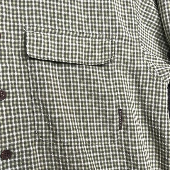 EXOFFICIO BUZZ OFF Medium Green Off-White Bug Repellent Button Up Shirt Outdoors - Picture 4 of 5